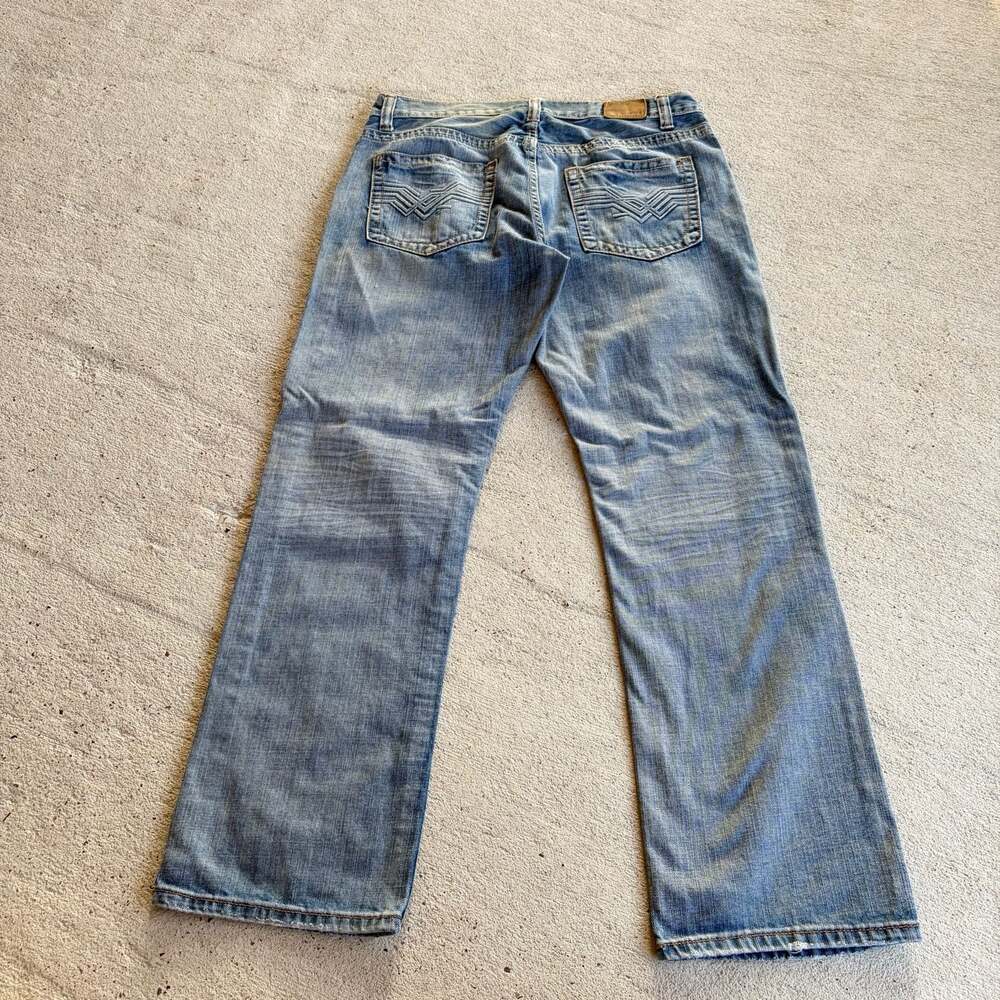 Flydaper Men's Straight Fit Denim Jeans Light Wash Size W34 L32